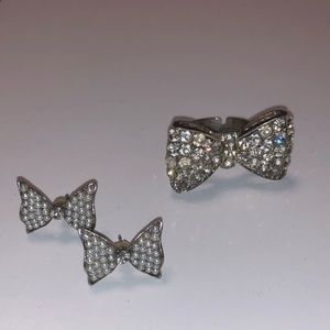 Bow Earrings and Ring